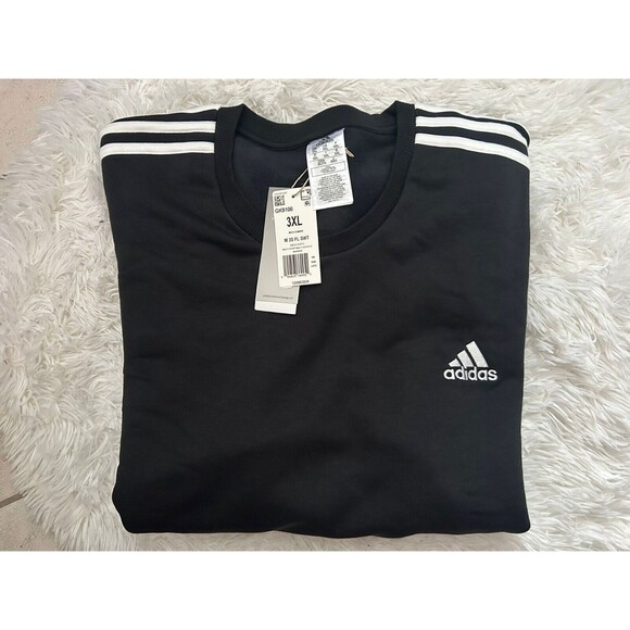 New Adidas Size 3XL Men’s Black Sweatshirt pullover - Picture 1 of 5